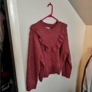 Old Navy Women's Ruffled Knit Sweater - Rose
